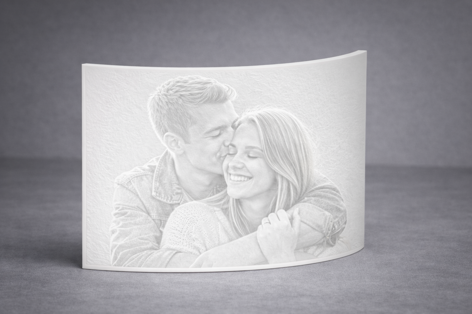 Lithophane curved