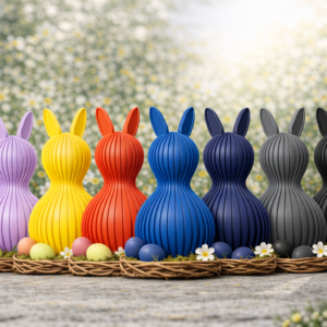 Deko-Hase in Linienoptik