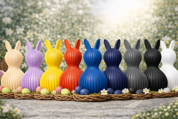 Deko-Hase in Linienoptik