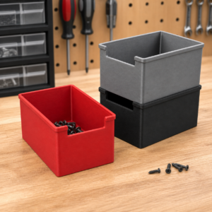Stapelbare Werkstattbox für Kleinteile – Aufbewahrungsbox für Schrauben, Zubehör & 3D-Druckteile